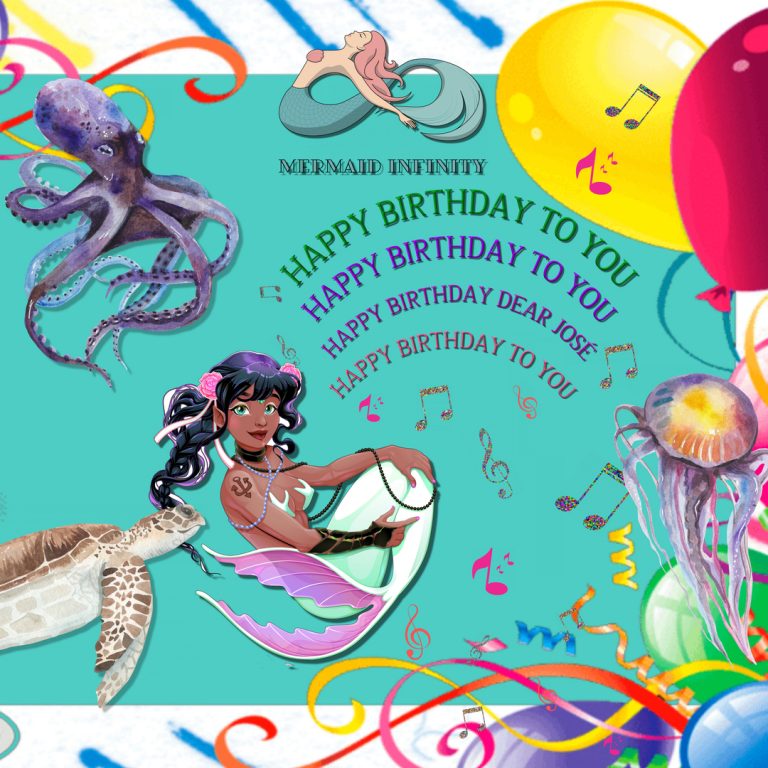 Happy Birthday mermaid cards