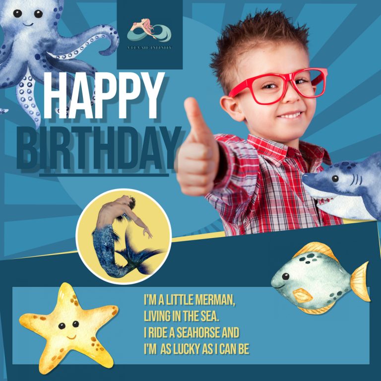 Happy Birthday Merman Cards